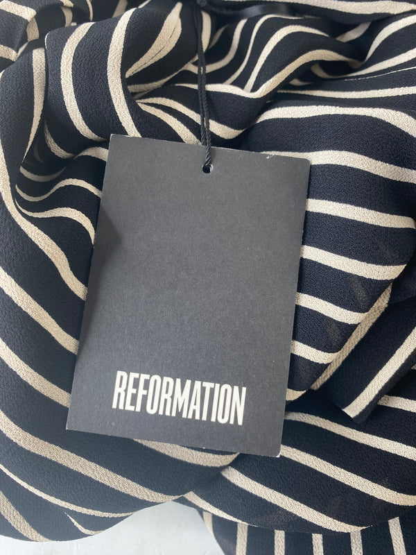 Reformation Black Striped 'Patti' Jumpsuit NWT- AU8