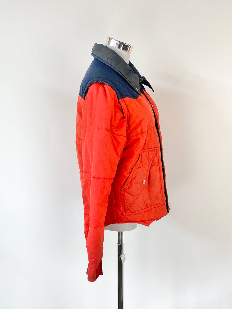 Vintage 90s Snug by Margot Red Wool Lined Jacket - AU8