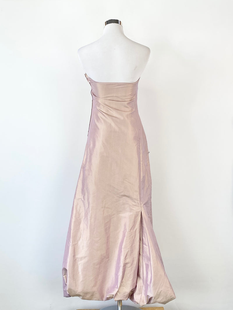 Anita Moore Dusty Rose & Champagne Strapless gown - AU10