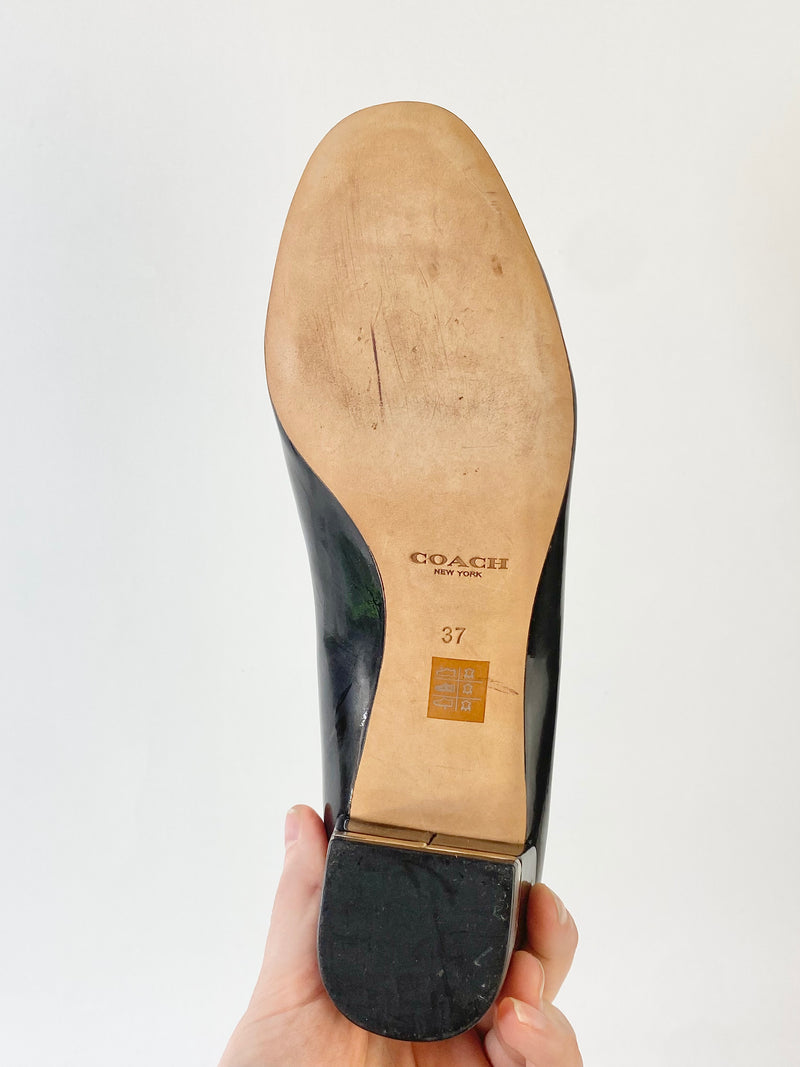 Coach Black Patent Leather Court Heels - EU37