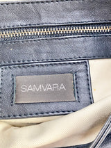 Samvara Black Leather Cross Body Pouch