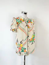 Cacharel Cream Silk Button up Blouse  - AU8/10