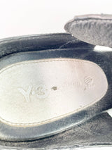 Yohji Yamamoto Y-3 x Adidas Black Wedge Shoes - UK6