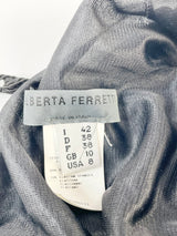 Alberta Ferretti Black Embroidered Strap Midi Dress - AU10