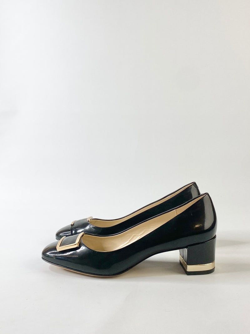 Coach Black Patent Leather Court Heels - EU37