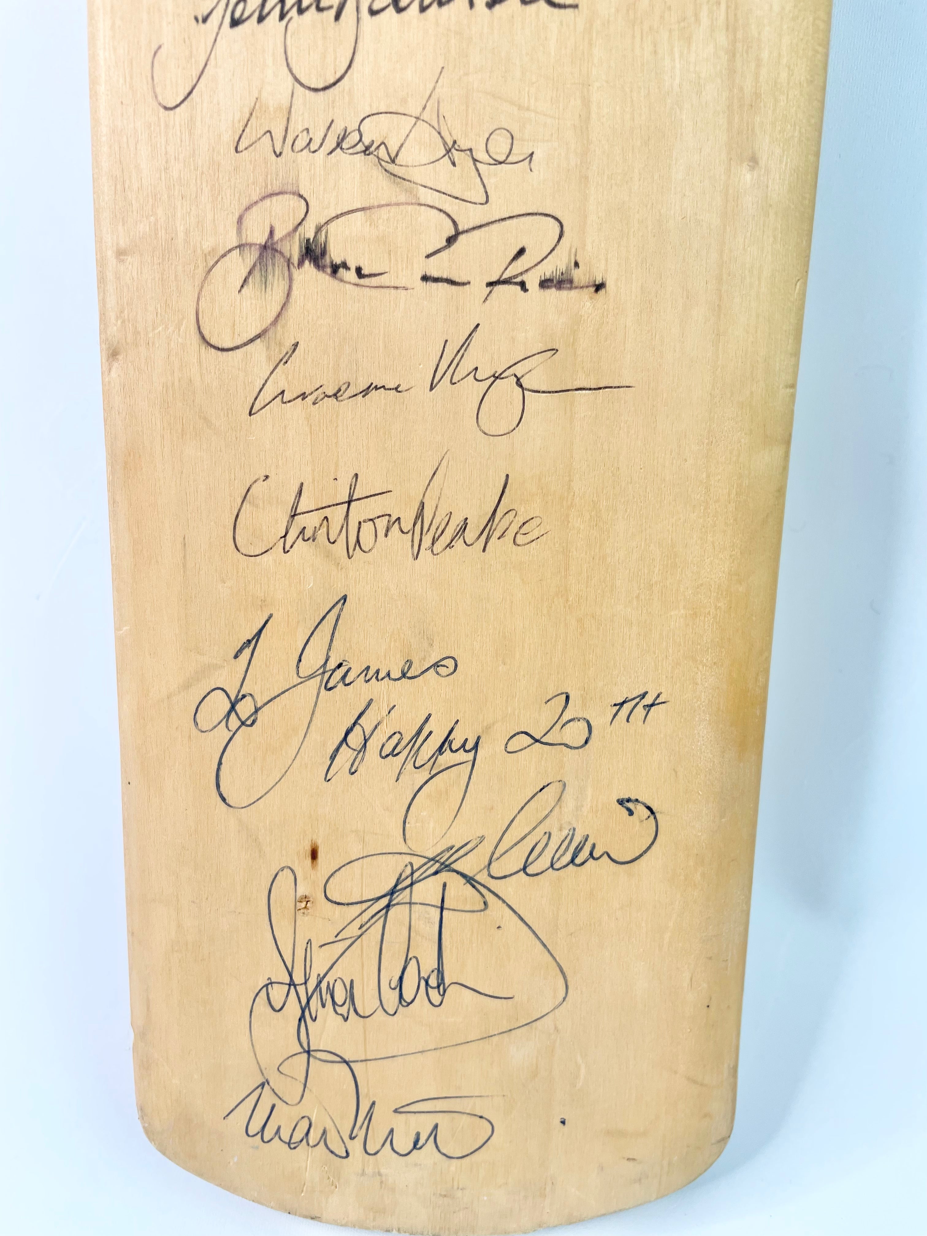 Signed Victorian Bushrangers 1990s Era Cricket Bat