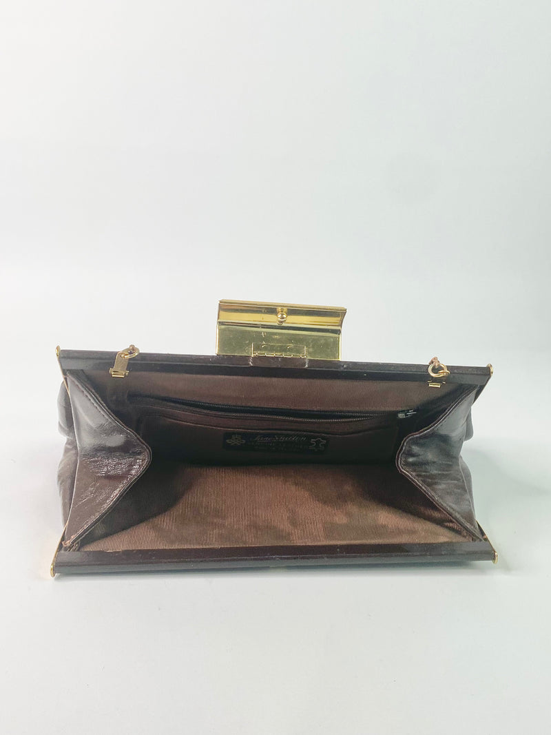 Vintage Jane Shilton Chocolate Leather Purse