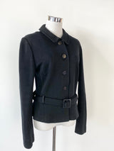 Vintage DKNY Black Wool Button Up Jacket - AU8