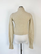 Max Mara Ecru Wool & Cashmere Knitwear Top - AU6