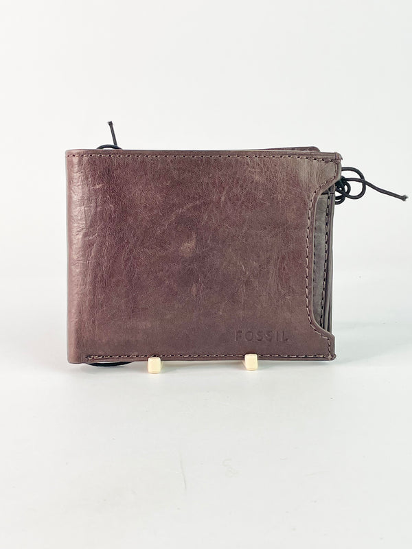 Fossil 'Neel' Dark Brown Leather Bi-Fold Wallet