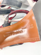 Karine Arabian Paris 'Jolly' Black & White Leather Sandals - EU39