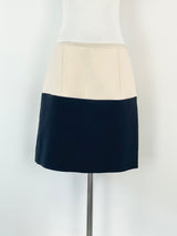 Kate Spade New York Two-Tone Taupe & Black Mini Skirt - AU8/10