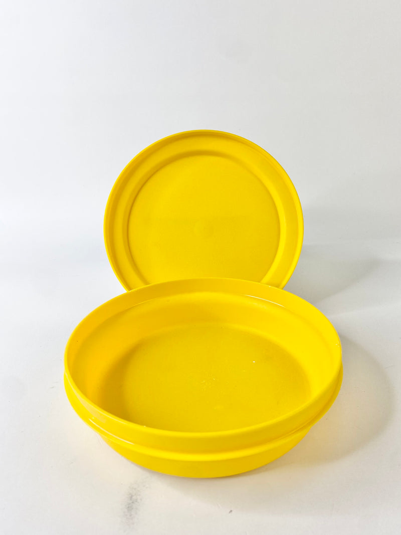 Tupperware Sunflower Yellow Lidded Dish