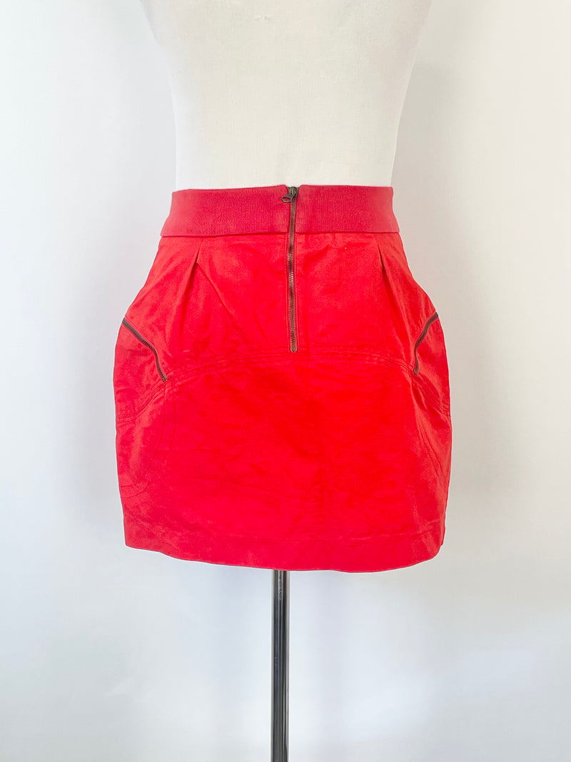 See By Chloé Red Mini Skirt - AU16