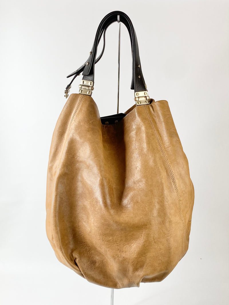 Scanlan Theodore Tan Leather Tote Bag