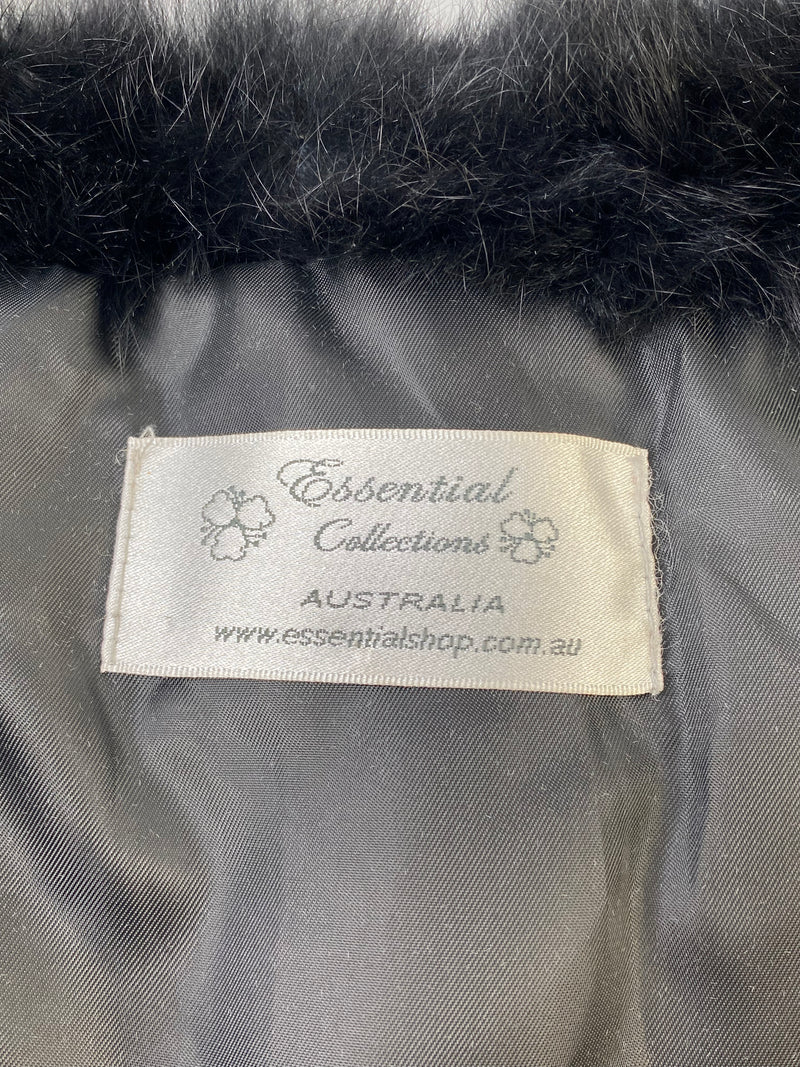 Essential Collections Black Fur Vest - AU10/12