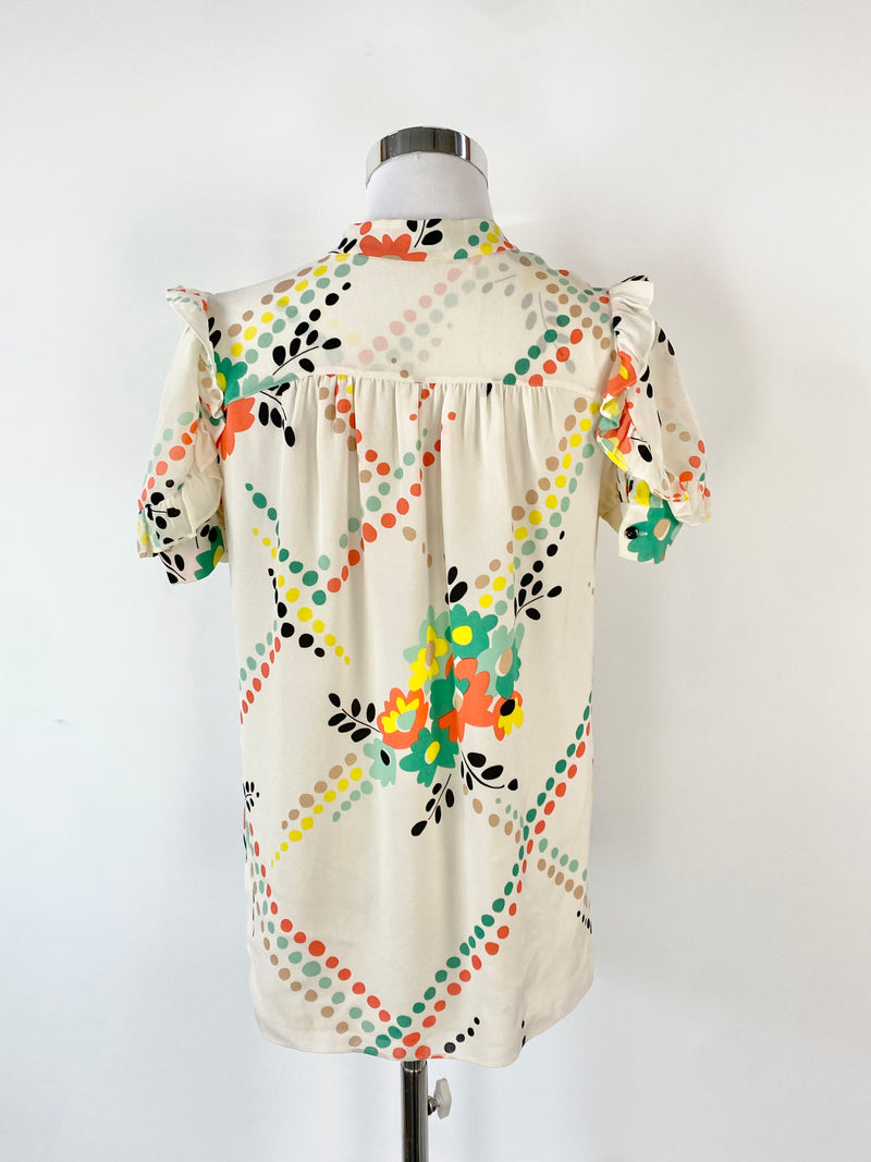 Cacharel Cream Silk Button up Blouse  - AU8/10