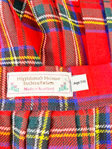 Highland Home Industries Scottish Made Red Child's Kilt - AU4/6