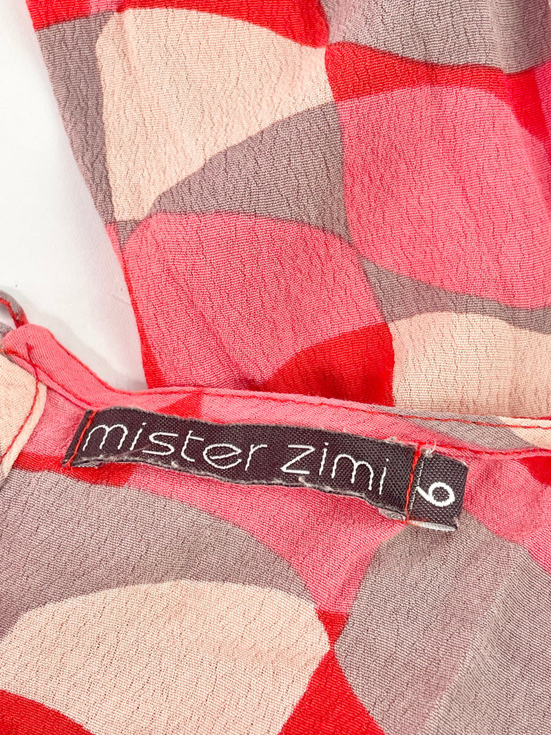 Mister Zimi Geometric Pattern Long Sleeve Top - AU6