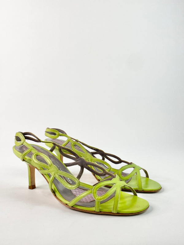 Anya Hindmarch Spring Green Stilettos - EU38