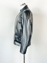 Dainese Black Leather Chiodo72 Biker Jacket - AU8/10