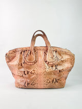 Blush Pink Aligator Texture Bag