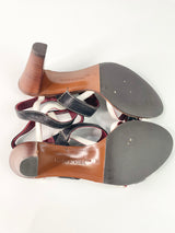 Karine Arabian Paris 'Jolly' Black & White Leather Sandals - EU39