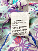 Lisa Ho Abstract Floral Patterned Silk Midi Skirt - AU10