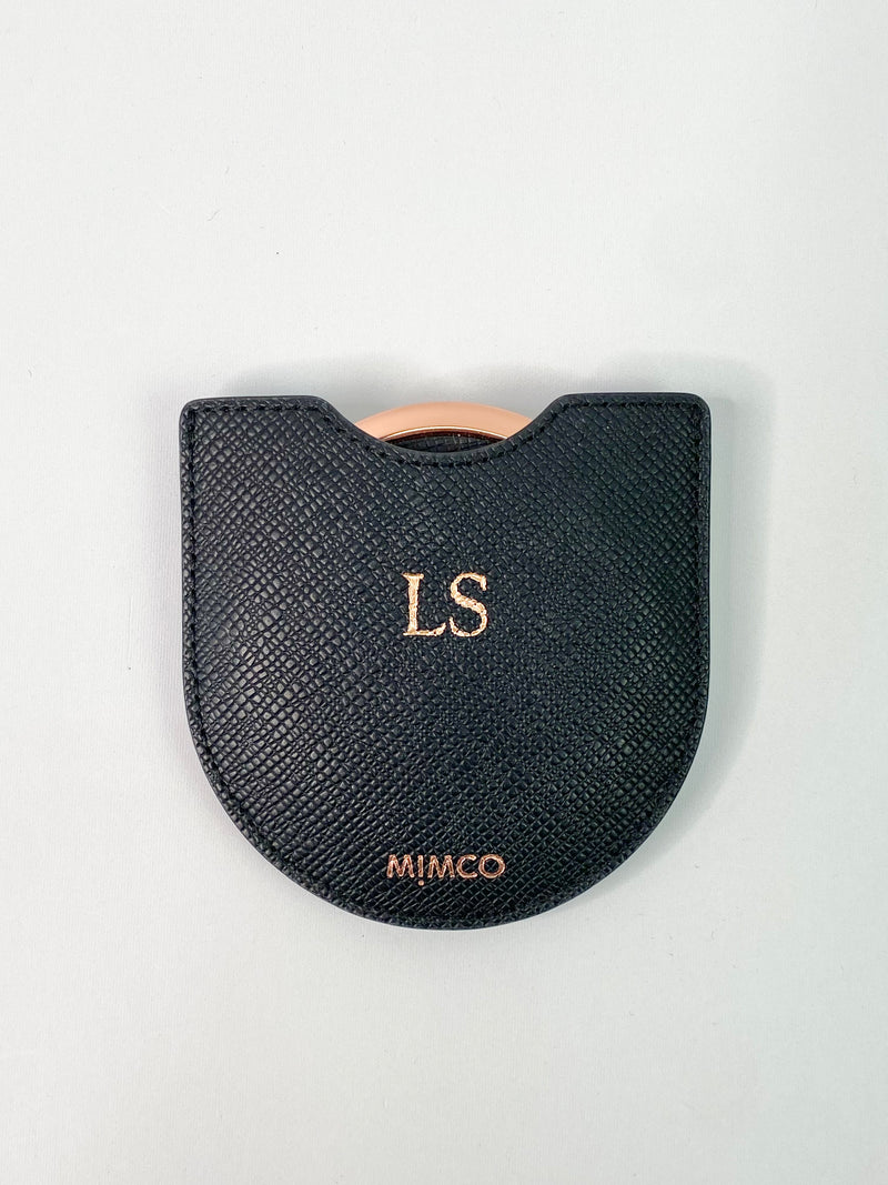 Mimco Black & Rose Gold Pocket Mirror