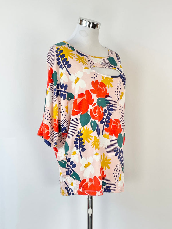 So! Indesign Multicolour Floral Relaxed Fit Top - M