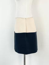Kate Spade New York Two-Tone Taupe & Black Mini Skirt - AU8/10