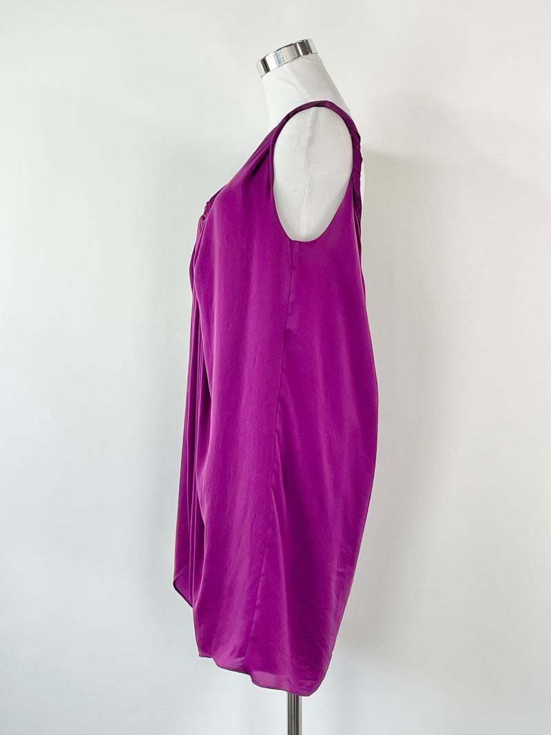 Diane von Furstenberg 'Pepet' Grape Draped Mini Dress - AU8