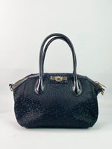 DKNY Black Monogram Bowling Bag