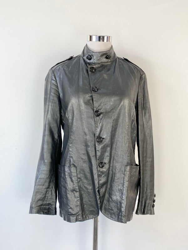 Armani Collezioni Black Asymmetrical Jacket - IT52