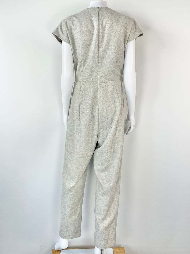 Gorman Stone Grey Wool Blend Jumpsuit - AU10