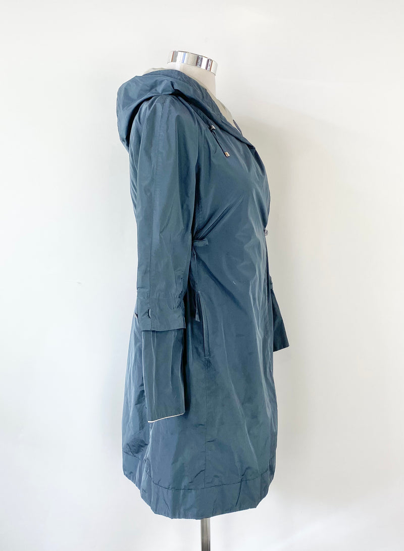 s’Max Mara Mist Blue & Cream Reversible Coat - AU12