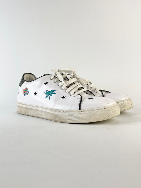 Paul Smith White Leather 'Dreamer Frog' Sneakers - EU43