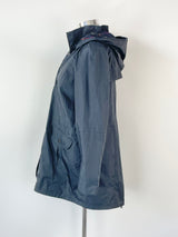 Fleet Street Black Hooded Rain Jacket - XL