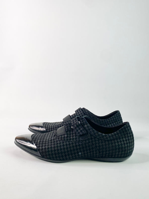 Kemal Tanca Grey & Black Houndstooth Loafer - EU42