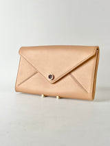Cédric Charlier Rose Leather Envelope Purse