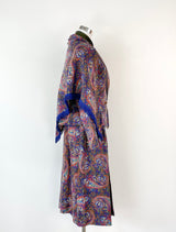 Vintage Perri Cutten Blue & Red Paisley Three Piece - AU10/12