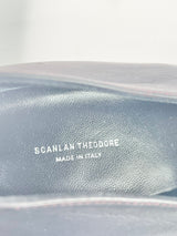 Scanlan Theodore Black Leather Blue Toe Stilettos - EU39