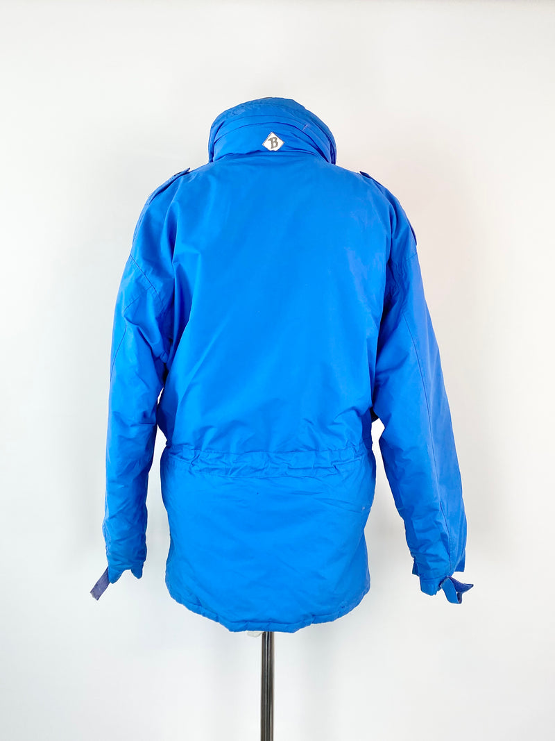 Vintage 80s Banff Blue & Neon Pink Ski Jacket - AU14