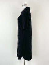 Patrizia Pepe Black Midi Shirt Dress - AU12