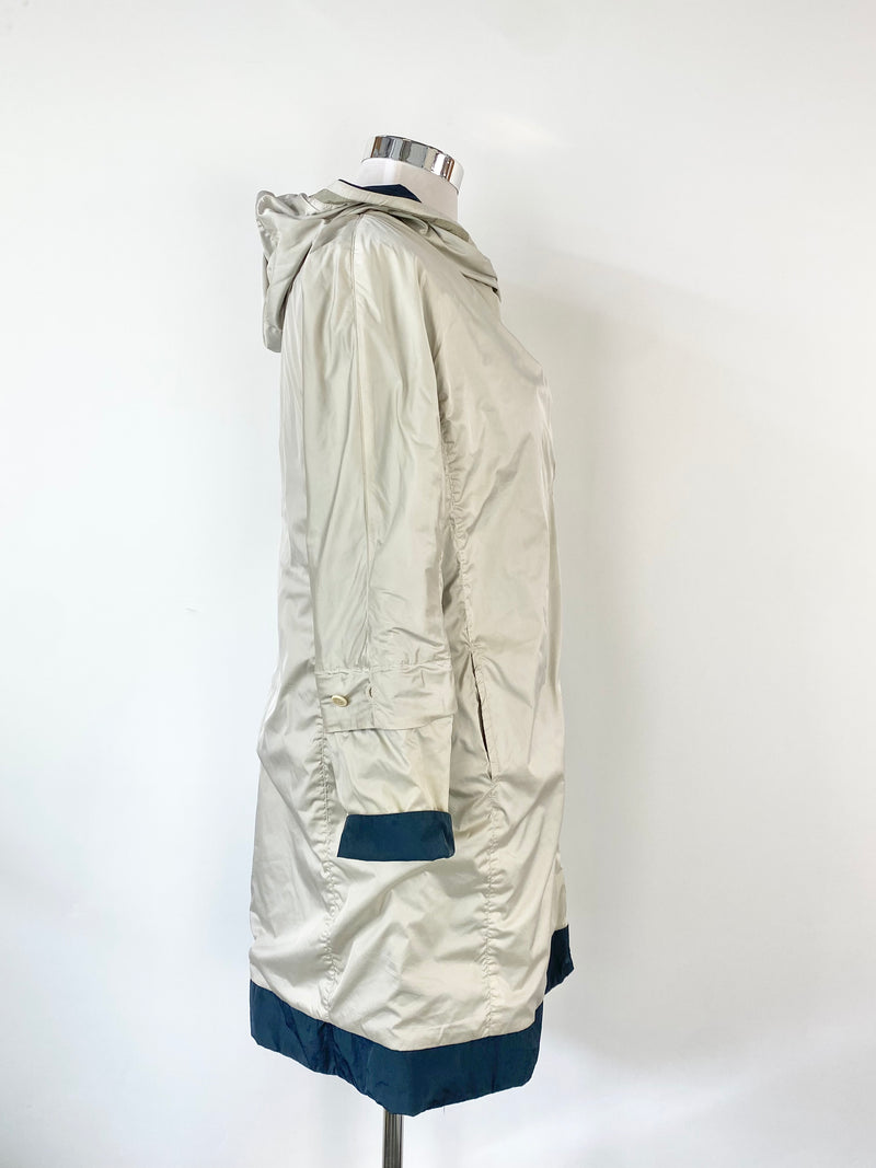 s’Max Mara Mist Blue & Cream Reversible Coat - AU12