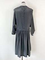 Vintage Anthea Crawford Black Microdot Dress - AU10