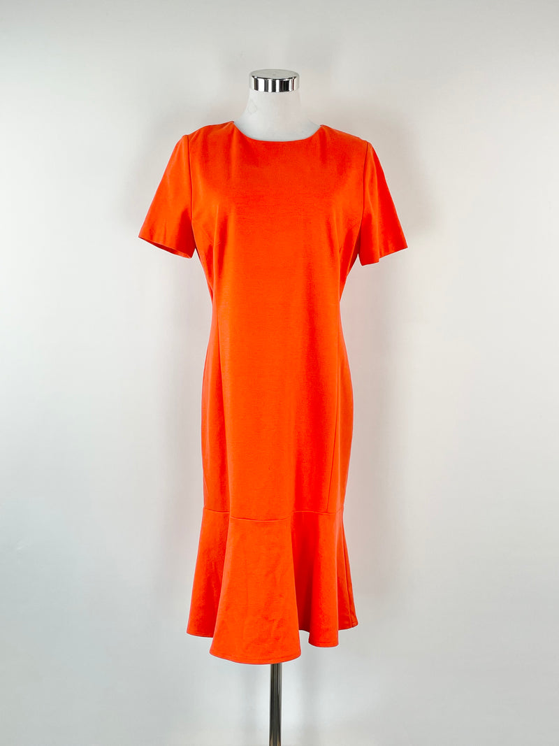 Perri Cutten Orange Leonie Midi Dress - AU12