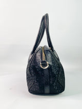 DKNY Black Monogram Bowling Bag