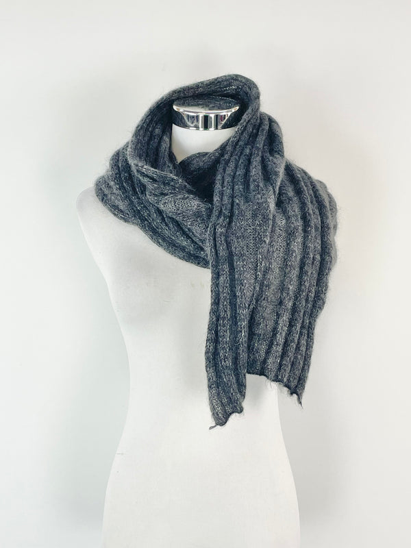 Sonia Rykiel Foulards Charcoal Knit Scarf