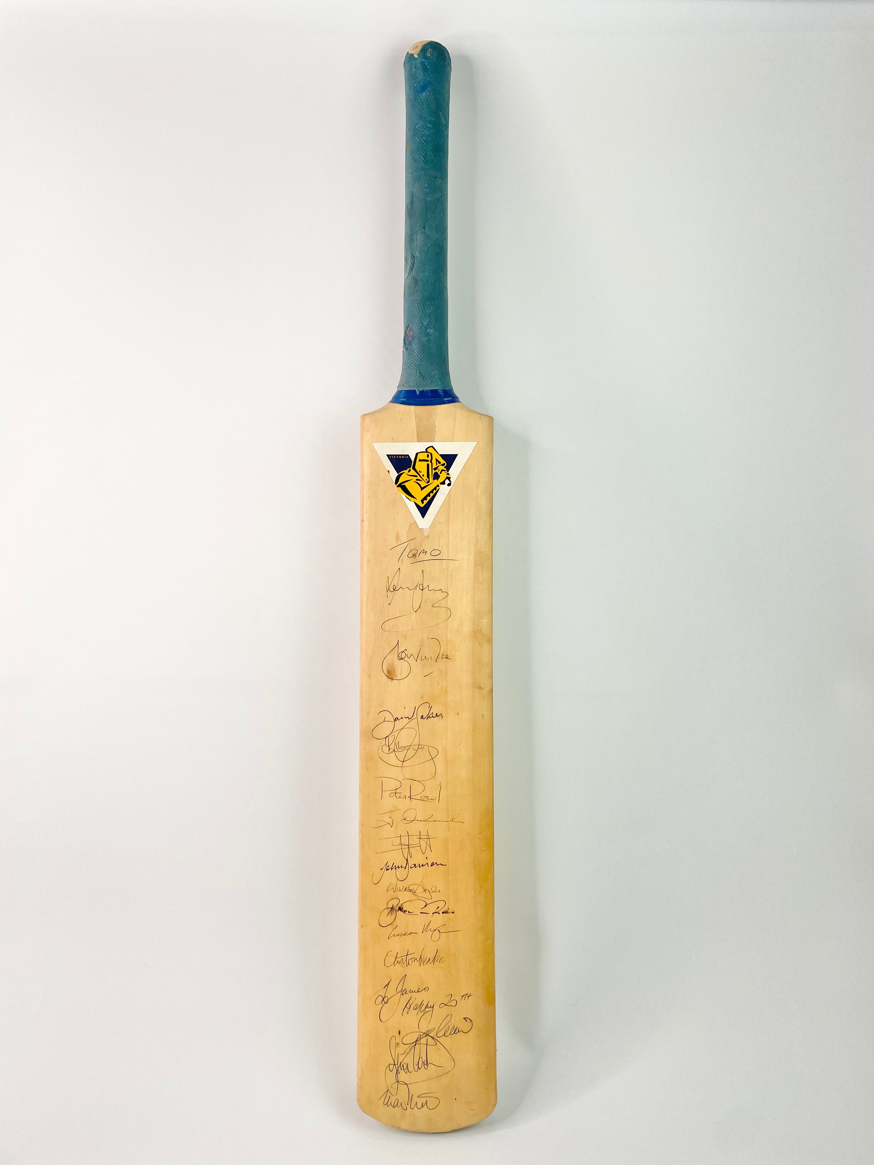 Signed Victorian Bushrangers 1990s Era Cricket Bat